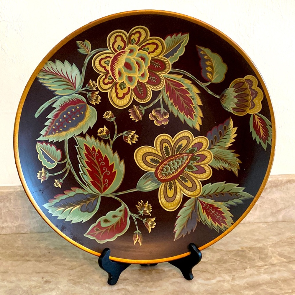 Beautiful Large multicolored decorative accent plate